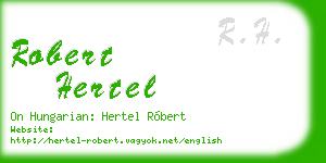 robert hertel business card